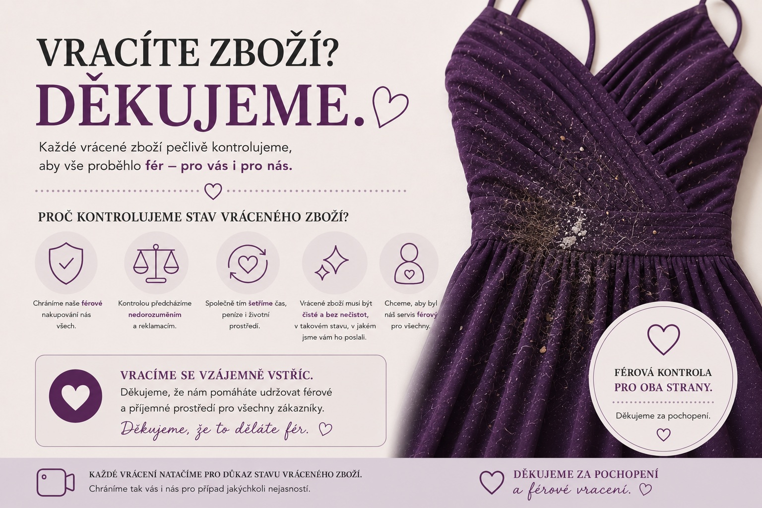 Jak vrátit společenské šaty Modion.cz